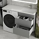 Style Line Тумба с раковиной под стиральную машину Даллас 115 R Люкс Plus подвесная серая – фотография-12